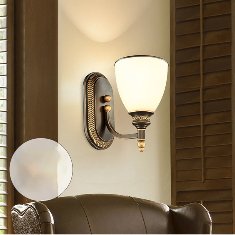 1 Light Bell Wall Mounted Light Fixture Industrial Style Metal Wall Sconce Lights