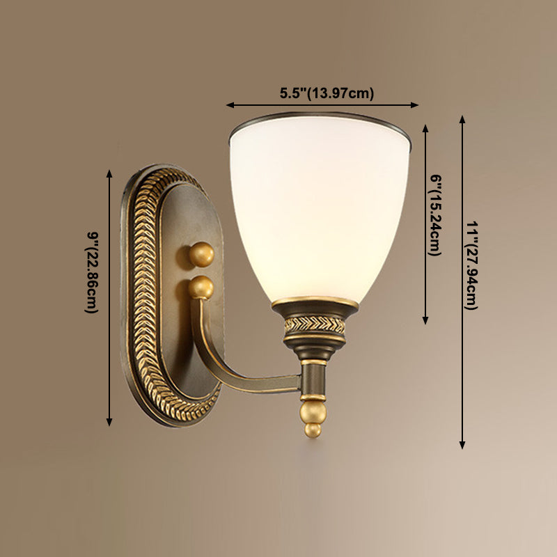 1 Light Bell Wall Mounted Light Fixture Industrial Style Metal Wall Sconce Lights