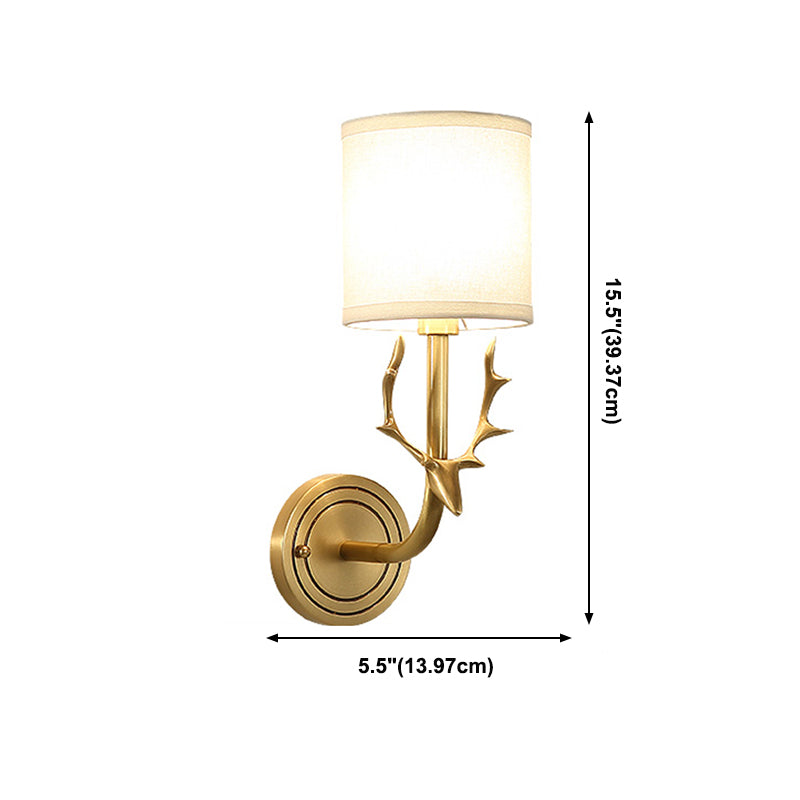 1 Light Cylinder Wall Mounted Light Fixture Modern Style Metal Wall Sconce Light