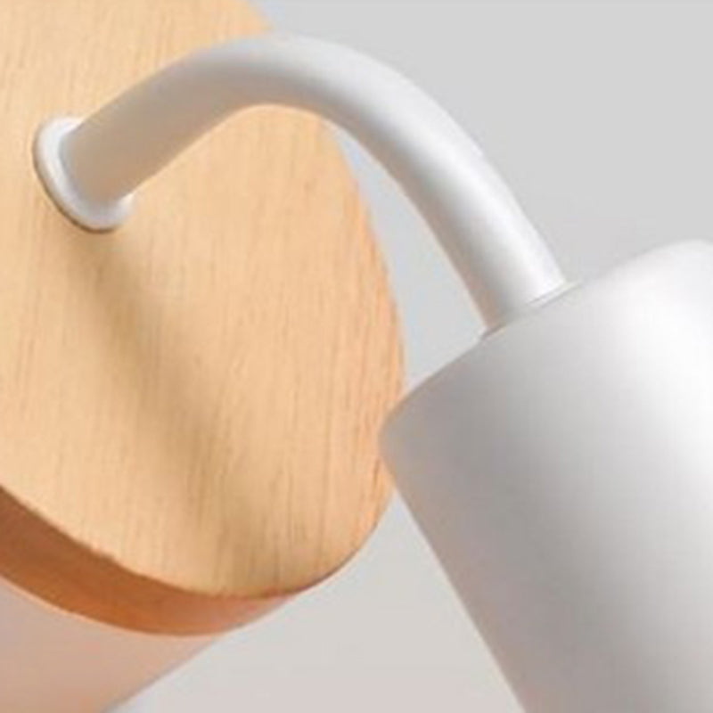 1 Light Geometric Wall Mounted Light Fixture Modern Style Wood Wall Sconce Lights