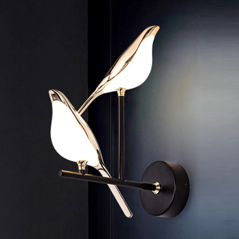 Modern Style Bird Shaped Sconce Light Fixtures Metal Multi Lights Wall Mounted Lighting