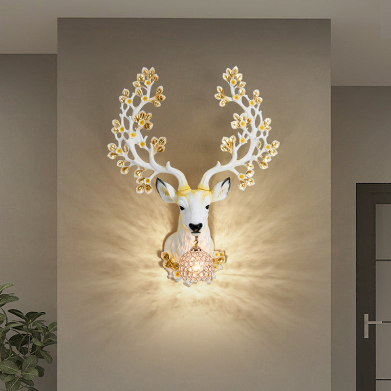 Modern Style Globe Sconce Light Fixtures Metal 1 Light Wall Mounted Lighting