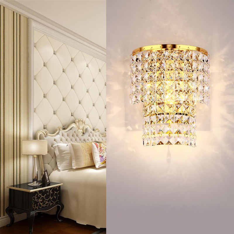 Sombra única de la pared de cristal de sombra estilo moderno de 1 luz de montaje de pared lámpara