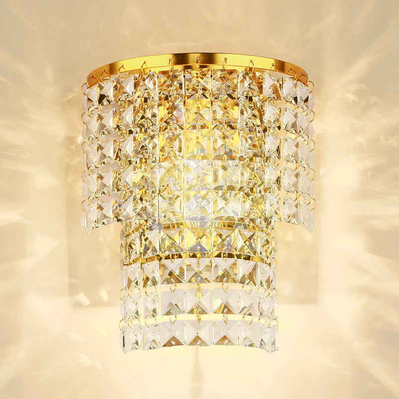 Sombra única de la pared de cristal de sombra estilo moderno de 1 luz de montaje de pared lámpara