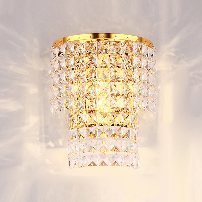 Sombra única de la pared de cristal de sombra estilo moderno de 1 luz de montaje de pared lámpara