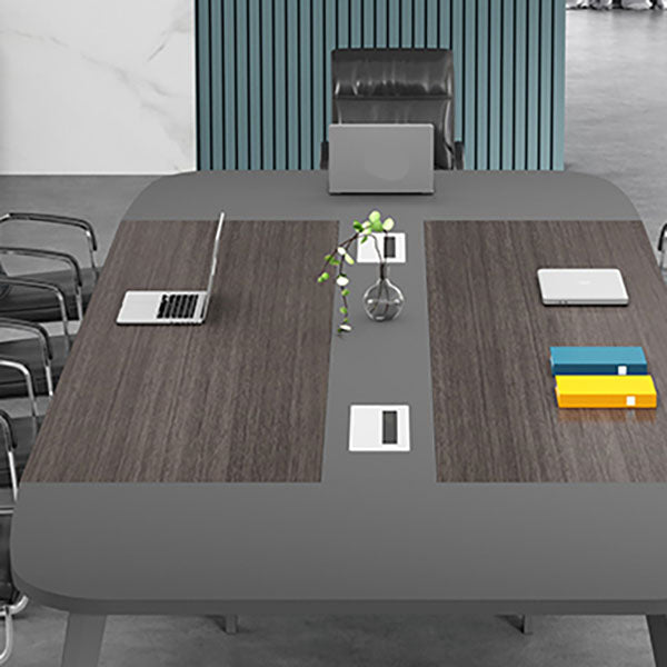 Office Meeting Study Table Fixed Rectangular Shaped Writing Desk