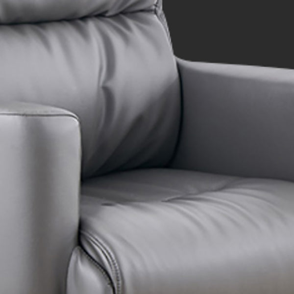 Modern Fixed Arms Chair Height-adjustable Office Chair with Wheels