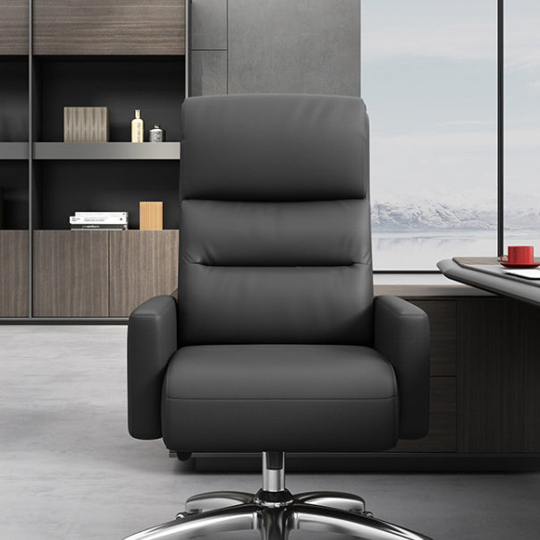 Modern Fixed Arms Chair Height-adjustable Office Chair with Wheels