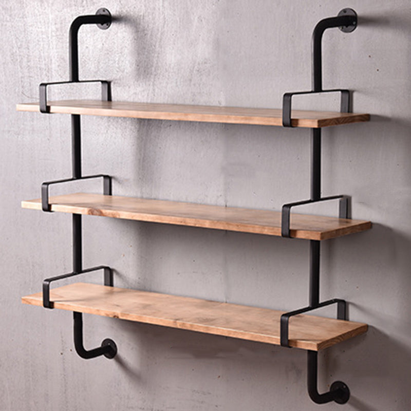 7.9" W Pine Bookcase Wall Mounted Modern Horizontal Book Shelf