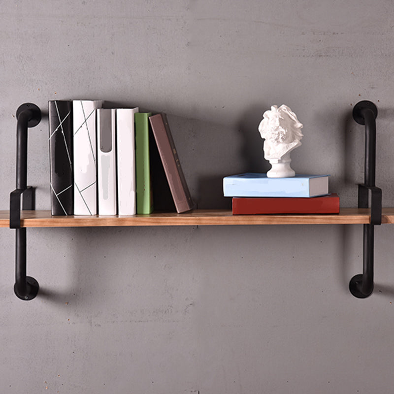 7.9" W Pine Bookcase Wall Mounted Modern Horizontal Book Shelf