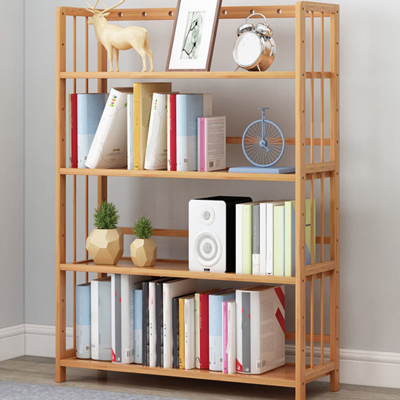 Modern Natural Book Shelf Bamboo Open Back Shelf Bookcase for Home