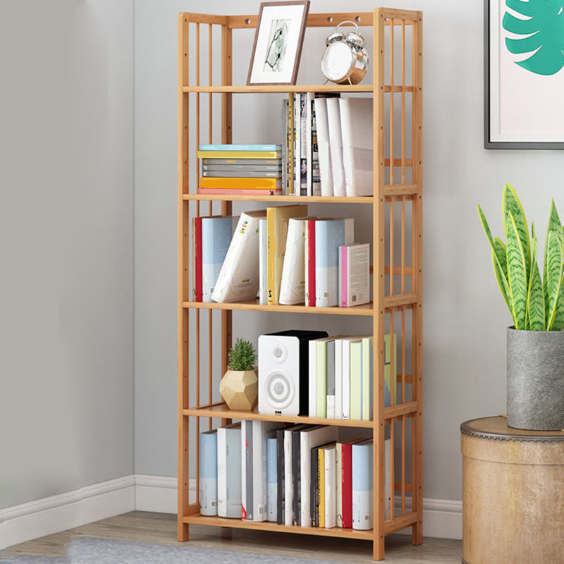 Modern Natural Book Shelf Bamboo Open Back Shelf Bookcase for Home
