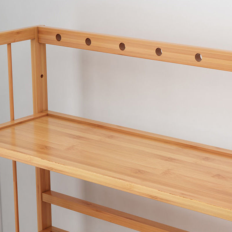 Modern Natural Book Shelf Bamboo Open Back Shelf Bookcase for Home