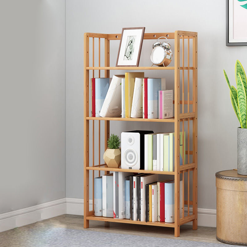 Modern Natural Book Shelf Bamboo Open Back Shelf Bookcase for Home