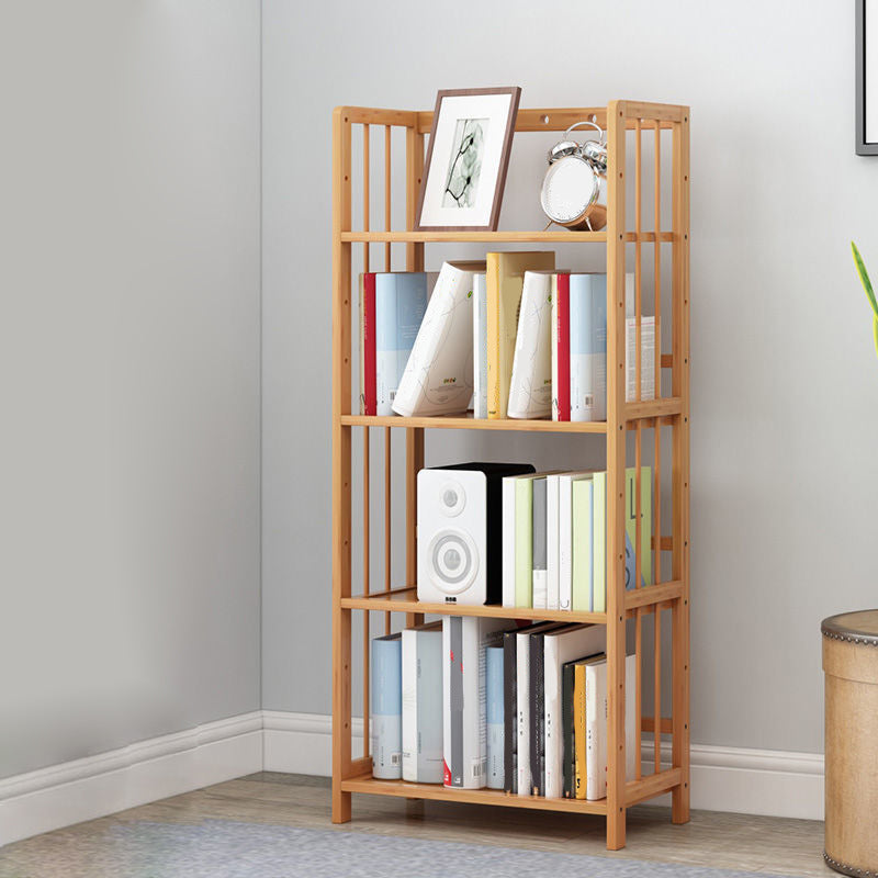 Modern Natural Book Shelf Bamboo Open Back Shelf Bookcase for Home