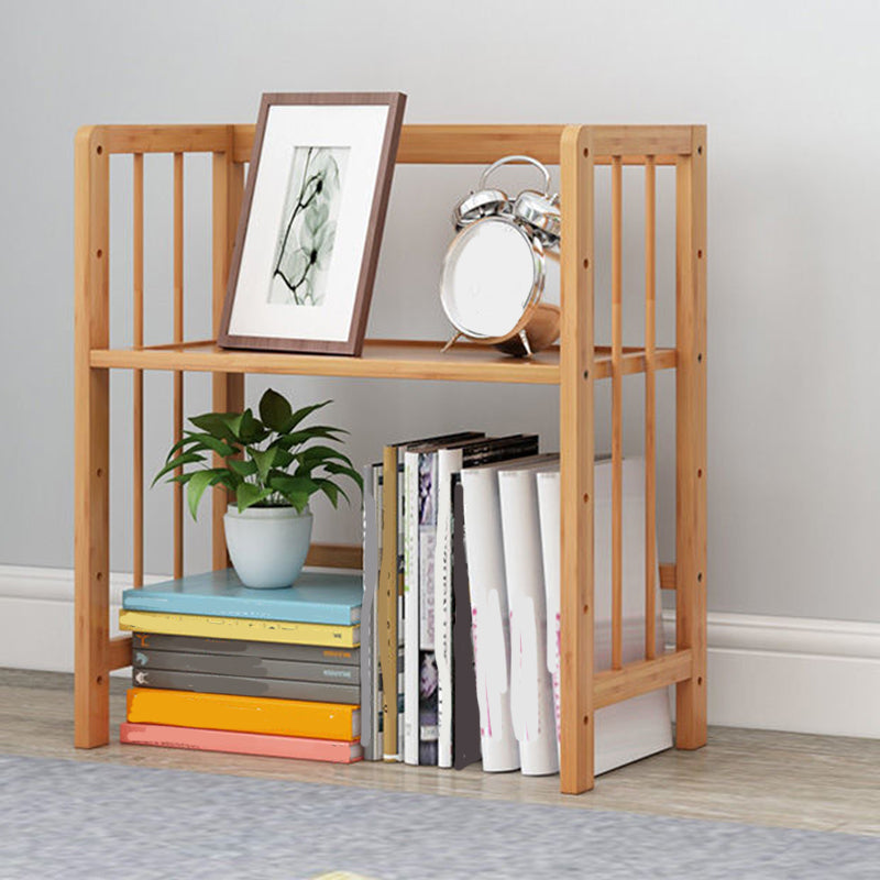 Modern Natural Book Shelf Bamboo Open Back Shelf Bookcase for Home
