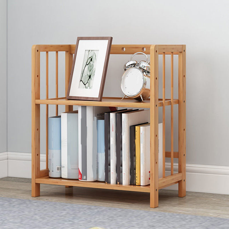 Modern Natural Book Shelf Bamboo Open Back Shelf Bookcase for Home