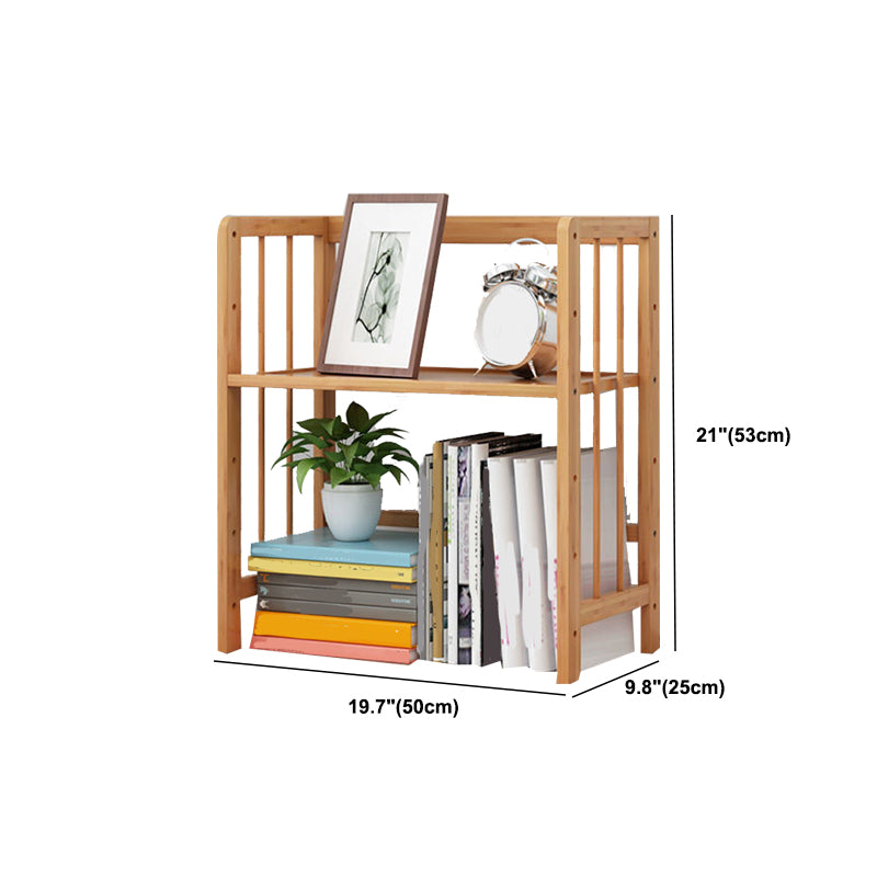 Modern Natural Book Shelf Bamboo Open Back Shelf Bookcase for Home