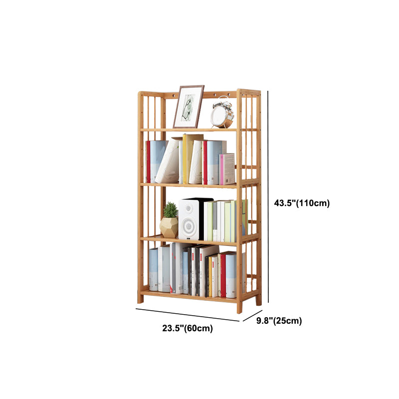 Modern Natural Book Shelf Bamboo Open Back Shelf Bookcase for Home