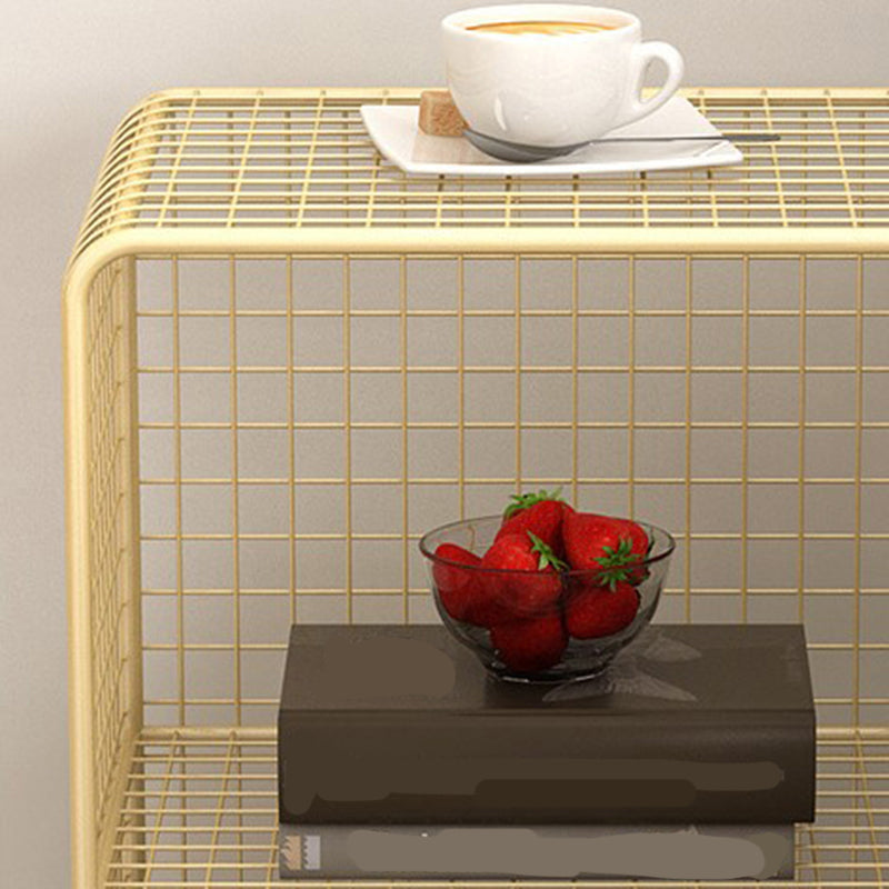 Steel Bookcase with Shelves 12" W Gold Closed Back Bookcase for Living Room