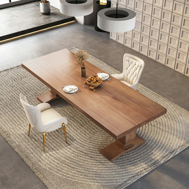 Solid Wood 1/3/4/5/7 Pieces Dinette Set Modern Rectangle Dining Table Set in Natural