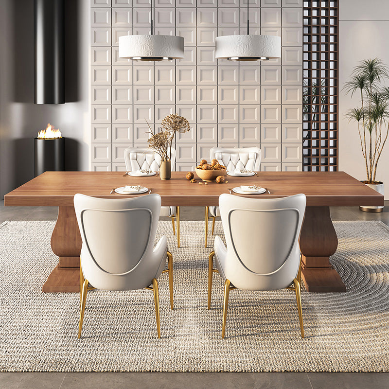 Solid Wood 1/3/4/5/7 Pieces Dinette Set Modern Rectangle Dining Table Set in Natural