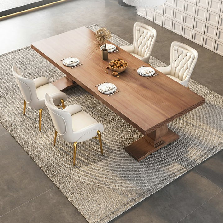 Solid Wood 1/3/4/5/7 Pieces Dinette Set Modern Rectangle Dining Table Set in Natural