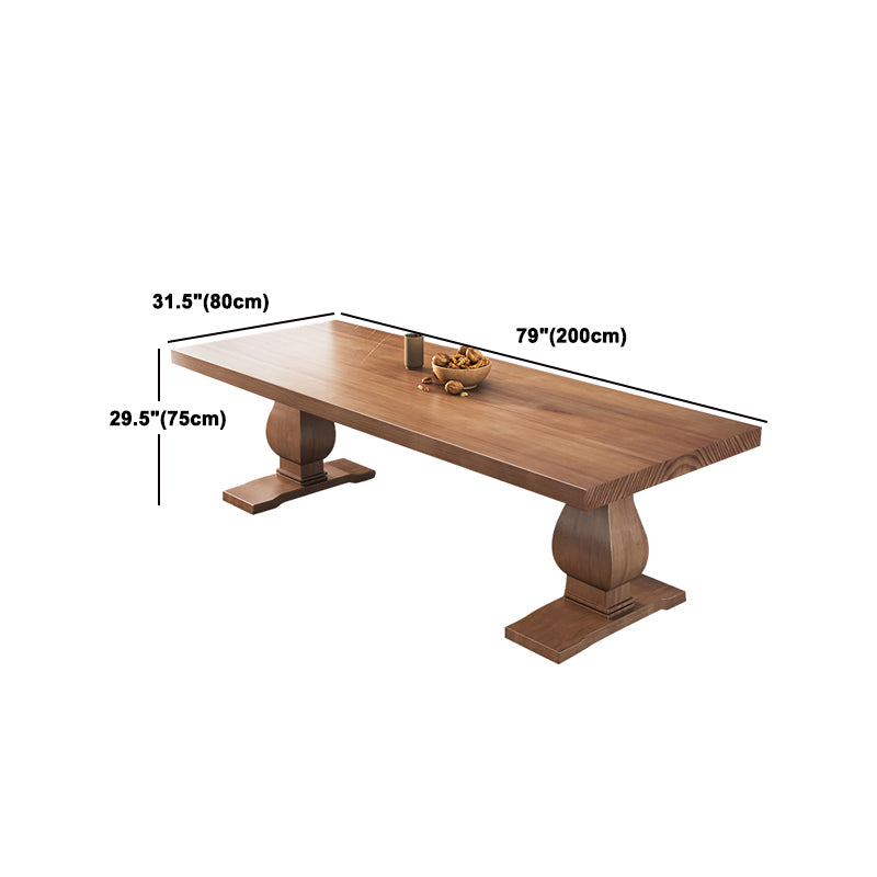 Solid Wood 1/3/4/5/7 Pieces Dinette Set Modern Rectangle Dining Table Set in Natural