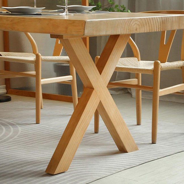 Modern 1/5 Pieces Dining Set Rectangle Pine Wood Dining Table for Living Room Kitchen