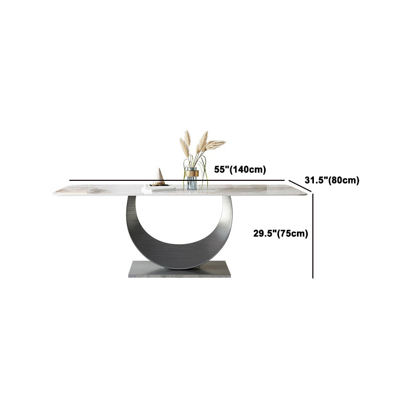 Contemporary Rectangle Dining Table Set Sintered Stone 1/4/7/8 Pieces Dining Set