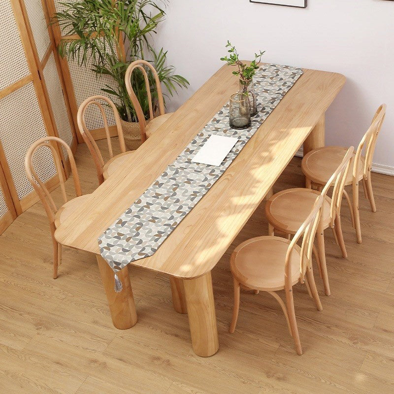 Modern Dining Set 1/5/7 Pieces Rectangle Pine Wood Dining Table for Living Room