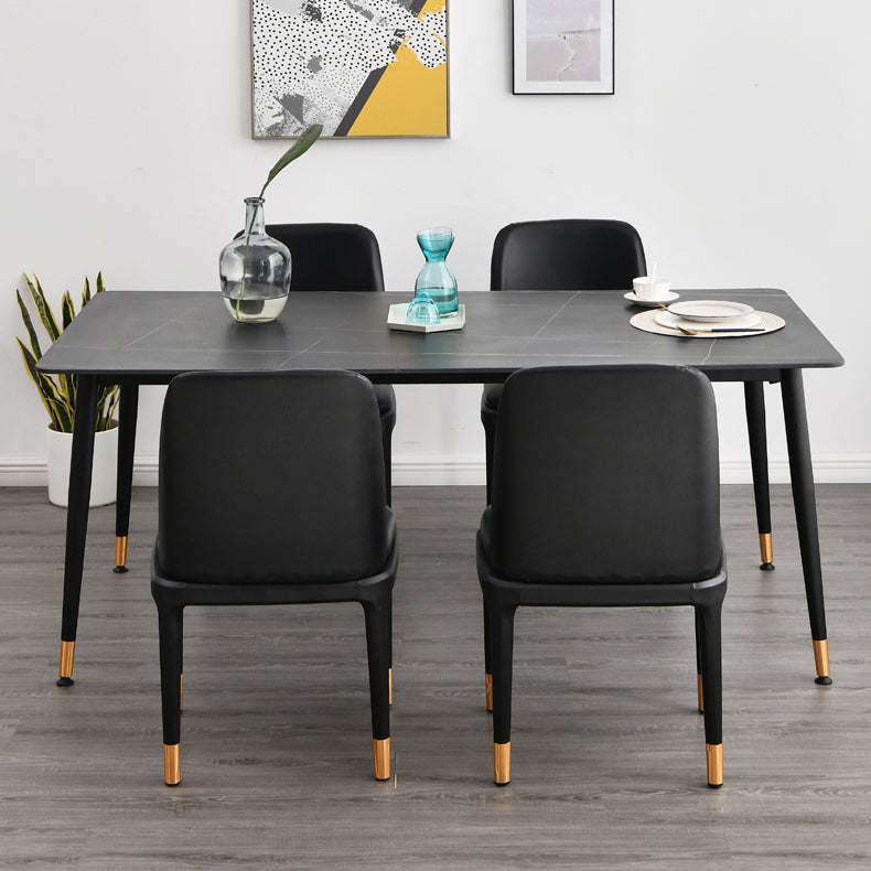 Glam Rectangle 1/4/5/7 Pieces Dinette Set Indoor Stone Top Dining Table Set