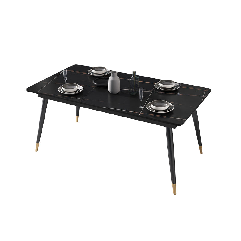 Glam Rectangle 1/4/5/7 Pieces Dinette Set Indoor Stone Top Dining Table Set