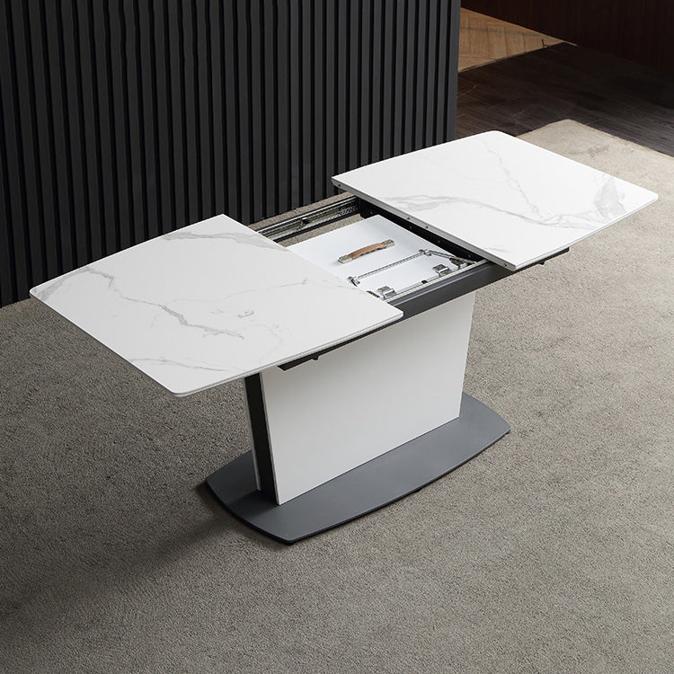 Stone Top Dining Table Set 1/4/5/7 Pieces Modern White Indoor Dinette Set