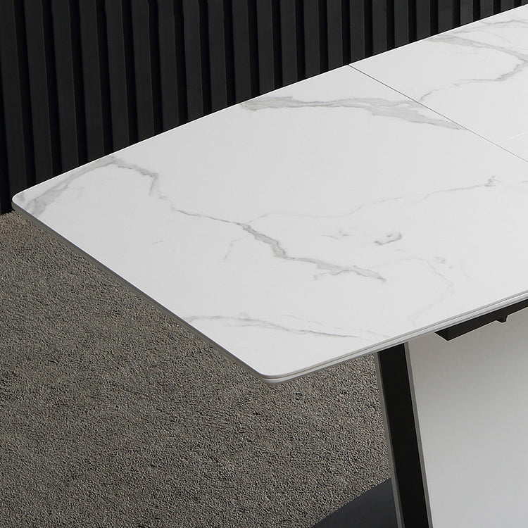 Stone Top Dining Table Set 1/4/5/7 Pieces Modern White Indoor Dinette Set