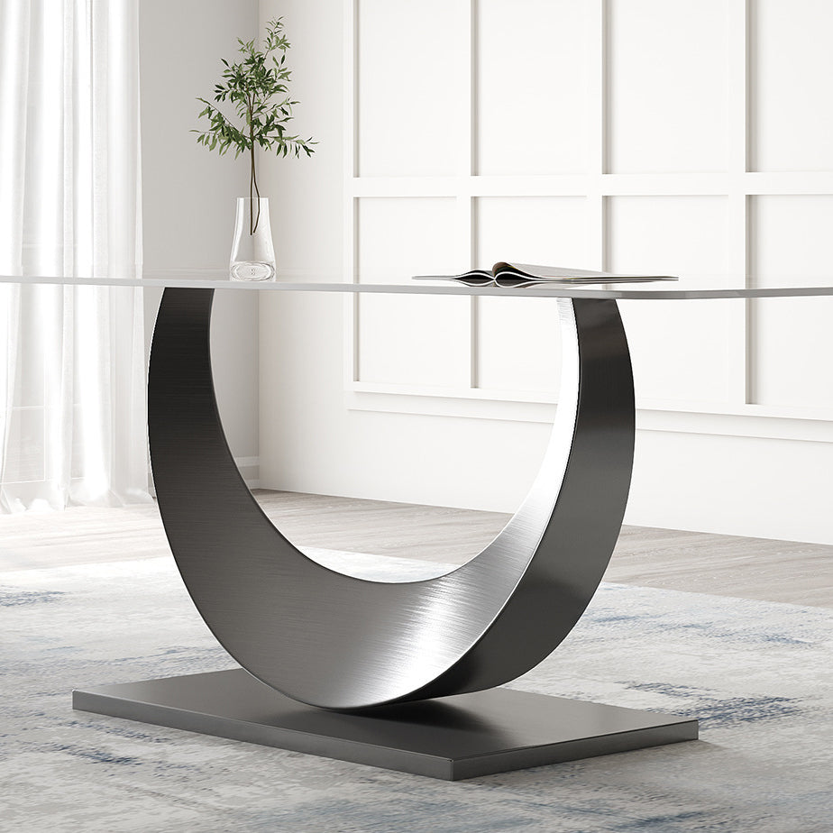 Contemporary Sintered Stone Table Set 1/3/4/5/7 Pieces Dining Set for Dining Areas