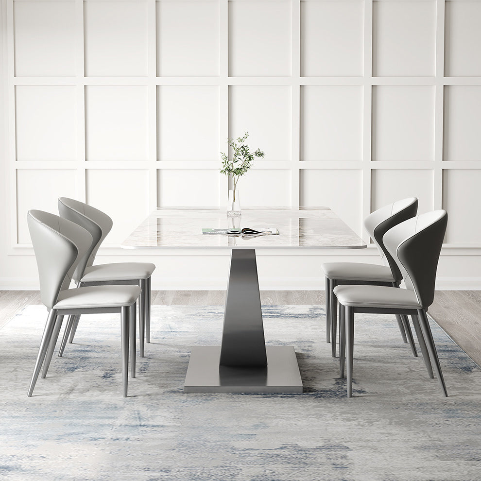 Contemporary Sintered Stone Table Set 1/3/4/5/7 Pieces Dining Set for Dining Areas