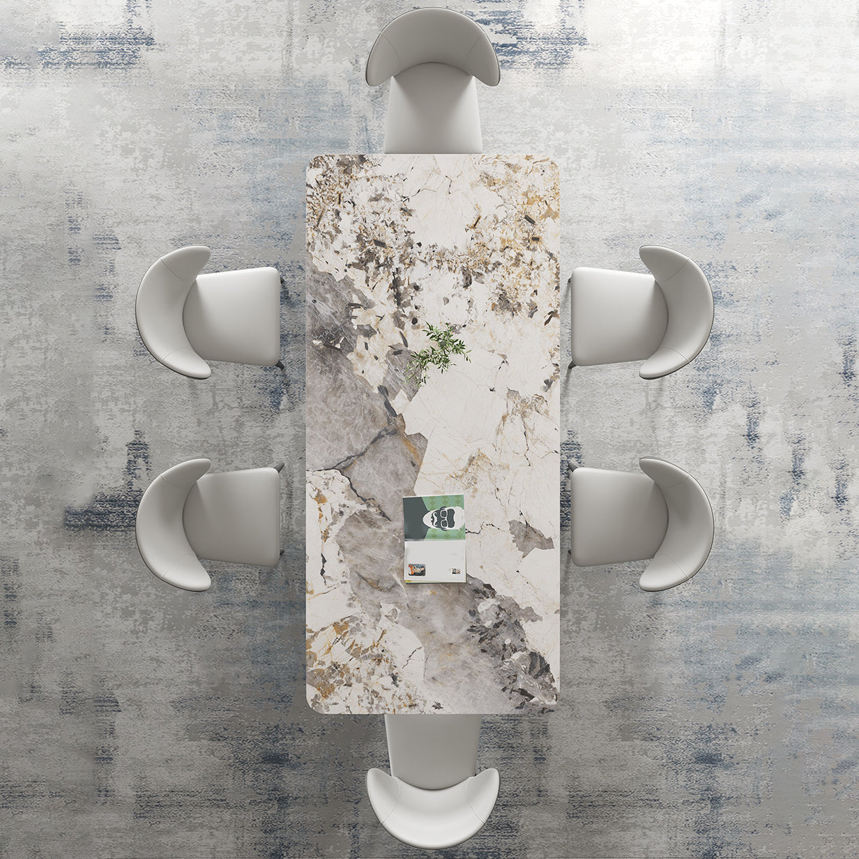 Contemporary Sintered Stone Table Set 1/3/4/5/7 Pieces Dining Set for Dining Areas