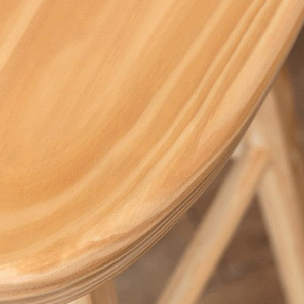 Solid Wood Armless Bar Chair Modern Backless Footrest Bar Stool