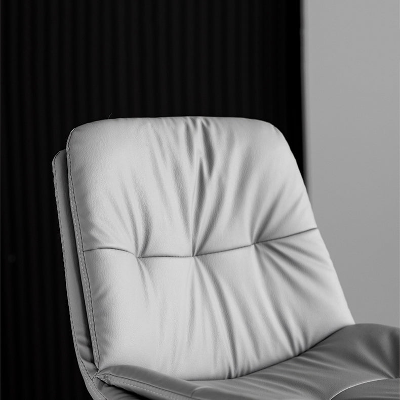 Swivel and Adjustable Bar Chair Modern Faux Leather Armless Bar Chair