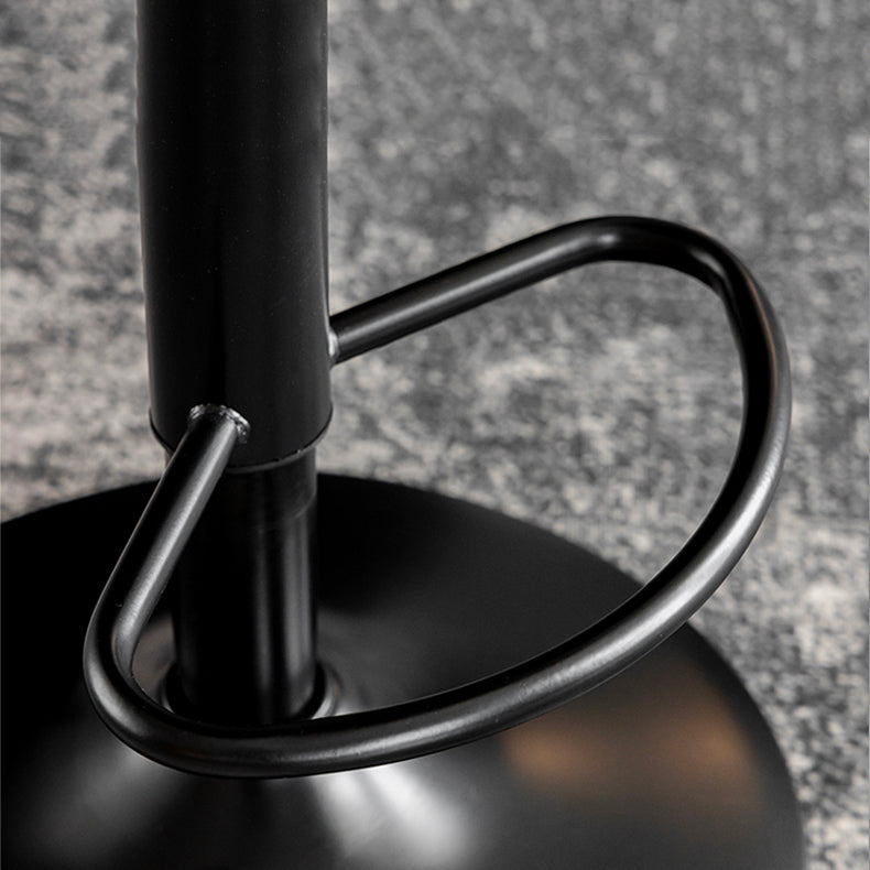 Swivel and Adjustable Bar Chair Modern Faux Leather Armless Bar Chair