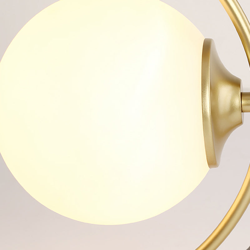 Moon Shape Aisle Ceiling Light Fixture Glass Nordic Semi Flush Light Fixture