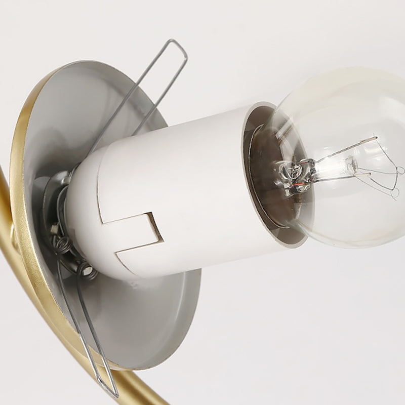 Moon Shape Aisle Ceiling Light Fixture Glass Nordic Semi Flush Light Fixture