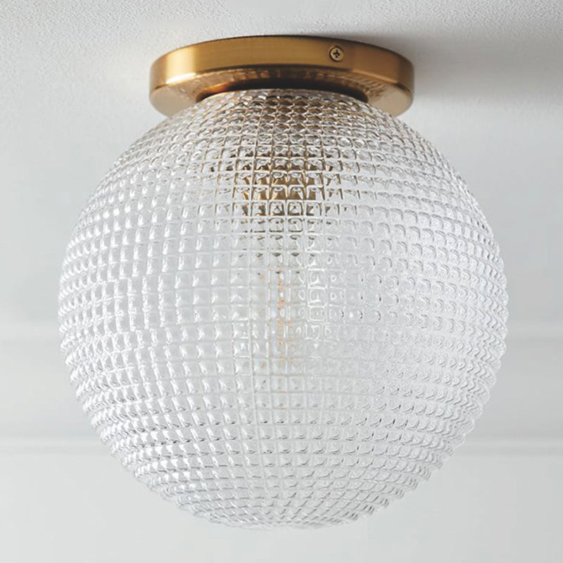 Glass Global Ceiling Flush Mount Light Nordic Style Gold Ceiling Light