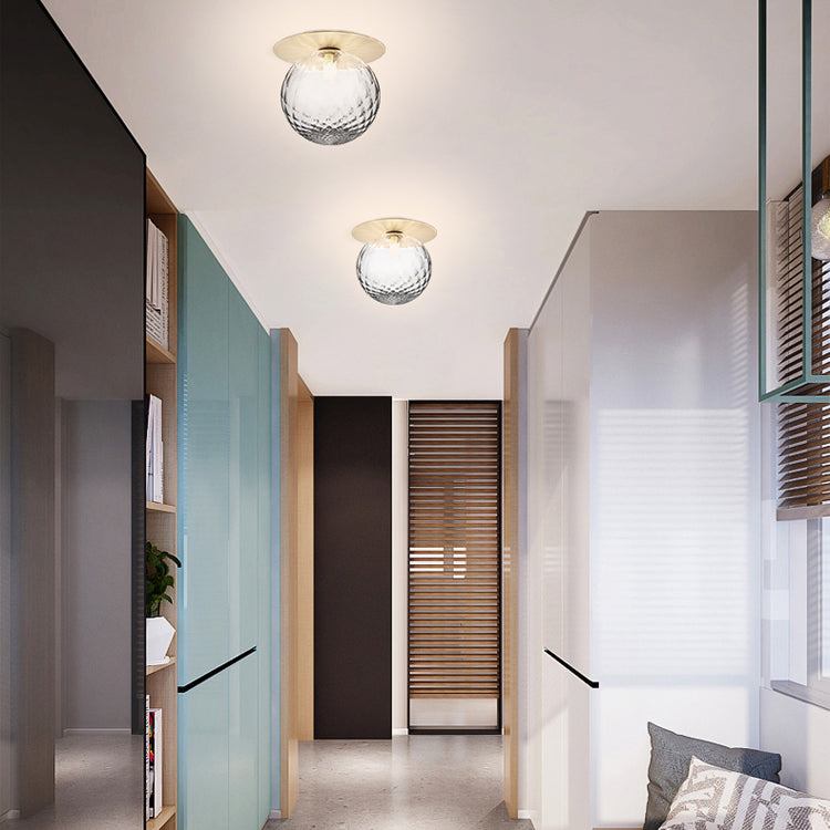 Sphere Ceiling Mounted Fixture Nordic Style Glass Ceiling Light Fixture
