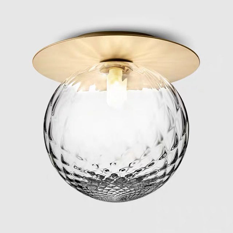 Sphere Ceiling Mounted Fixture Nordic Style Glass Ceiling Light Fixture