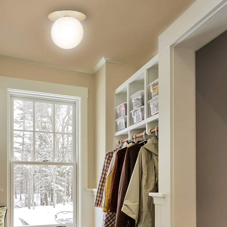 Sphere Ceiling Mounted Fixture Nordic Style Glass Ceiling Light Fixture
