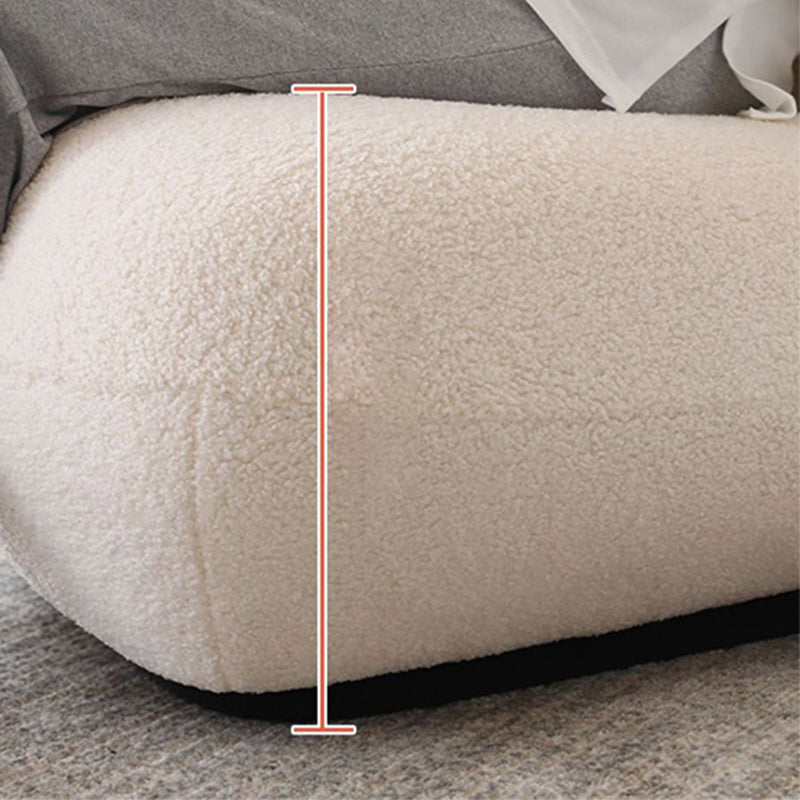 Modern 1-seater Wool Sofa 25.59" H Armless Sofa for Living Room
