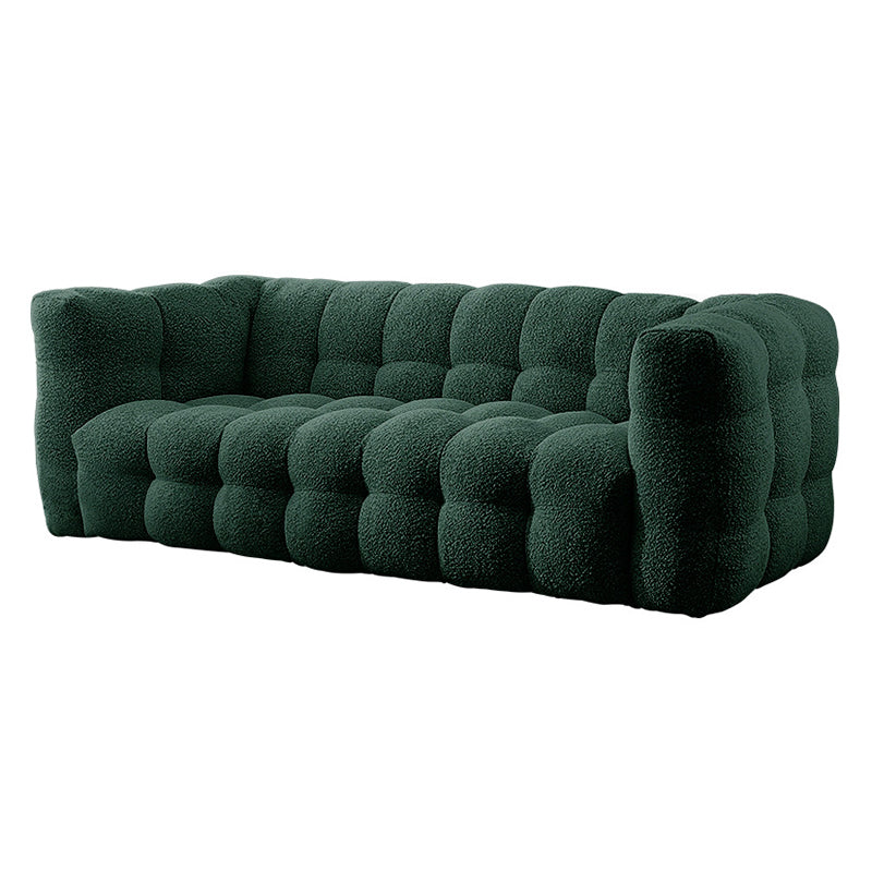 3/4-Seater Biscuit Back Sofa Modern Dark Green Tuxedo Arm Sofa