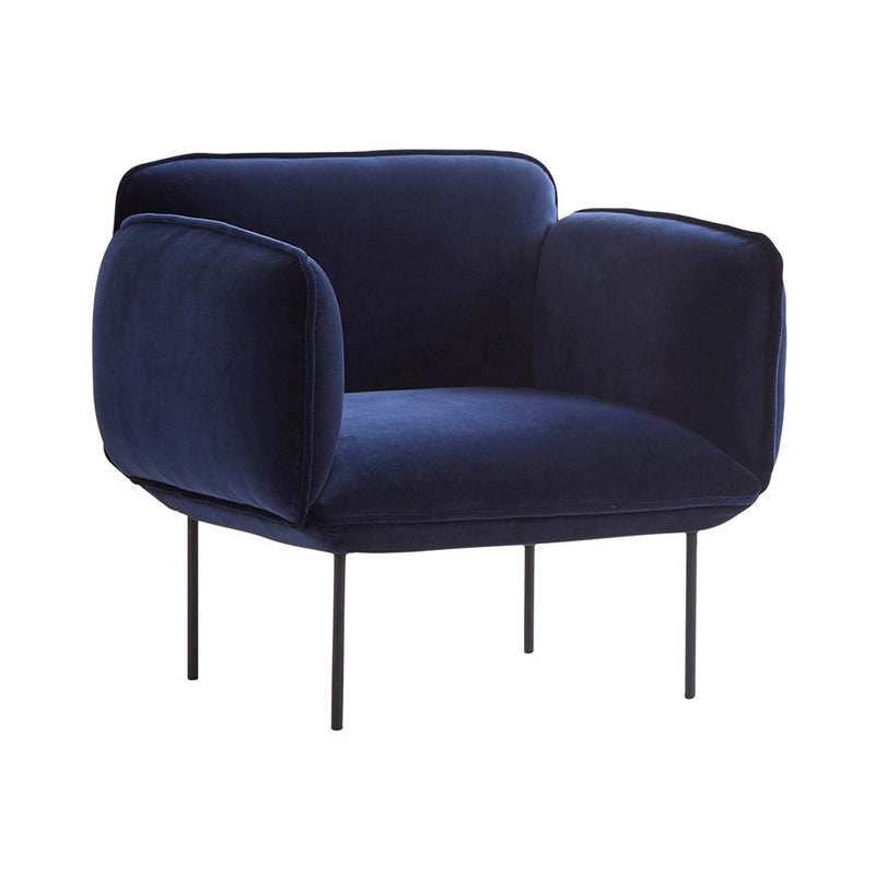 1/2-Seater Modern Minimalist Sofa Square Arm Loveseat - 30.7" D